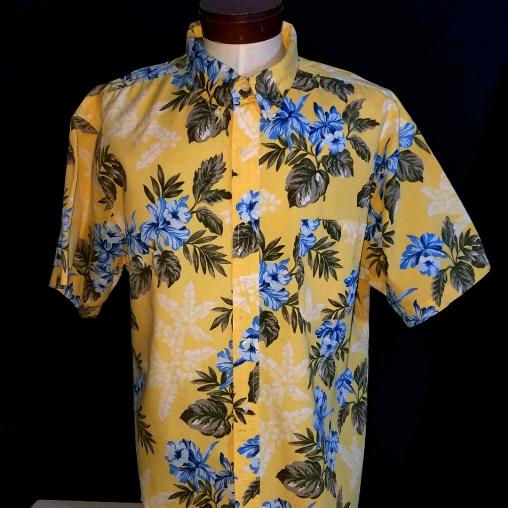 Chaps Ralph Lauren Mens Casual Hawaiian Shirt